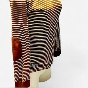 Ralph Lauren Brown and Cream Striped Top